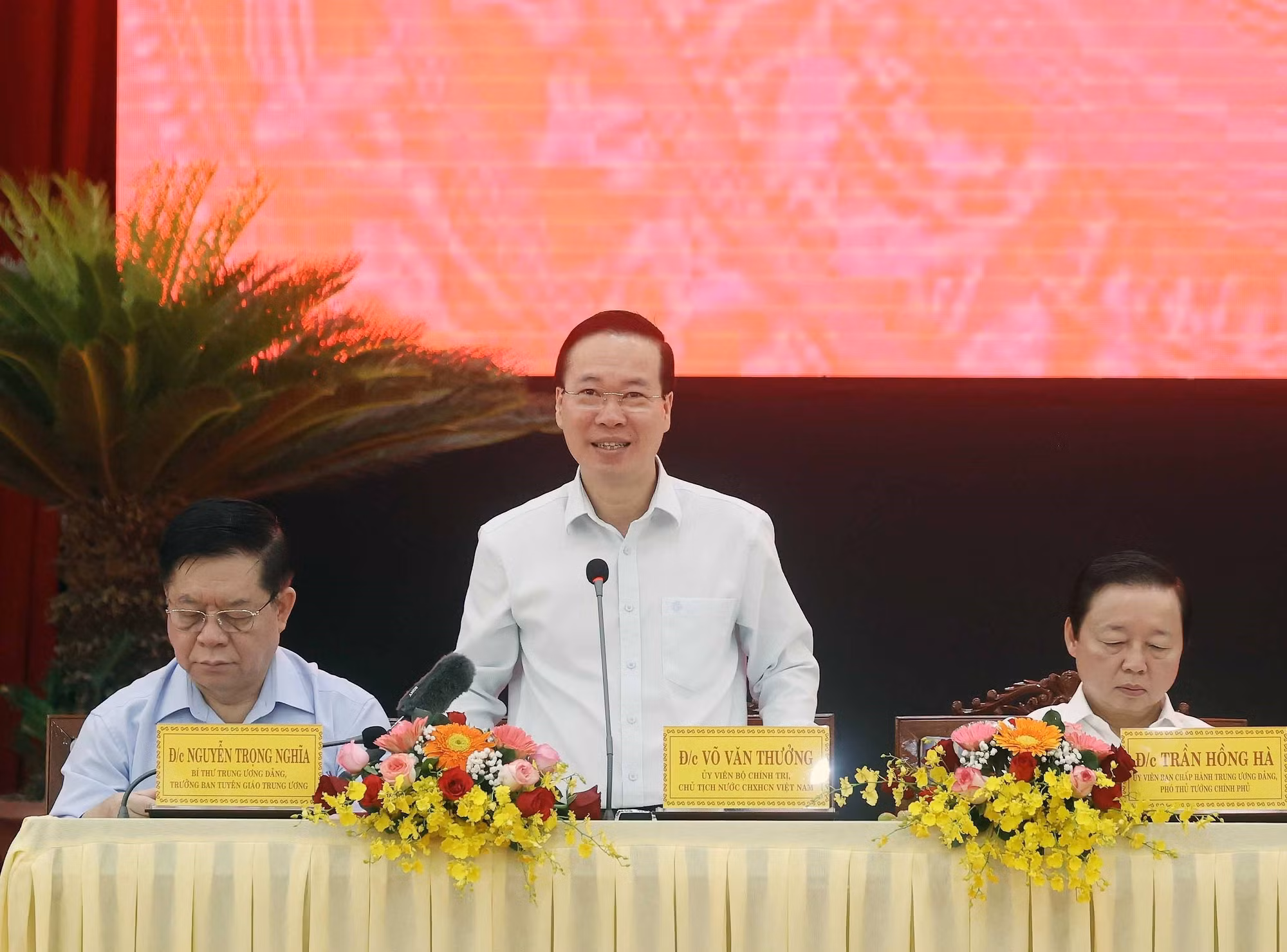 Chủ tịch nước Võ Văn Thưởng làm việc với Tỉnh ủy Ninh Thuận