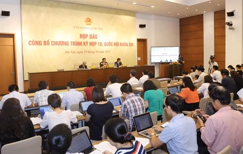 Họp báo về kỳ họp thứ 10, Quốc hội Khóa XIII