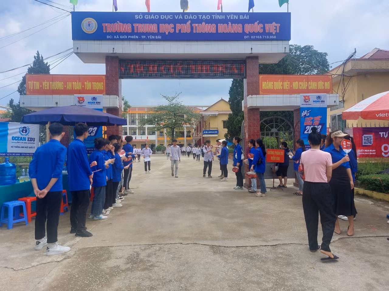Điểm thi Trường THPT Hoàng Quốc Việt, xã Giới Phiên, thành phố Yên Bái (tỉnh Yên Bái). Ảnh: yenbai.gov.vn