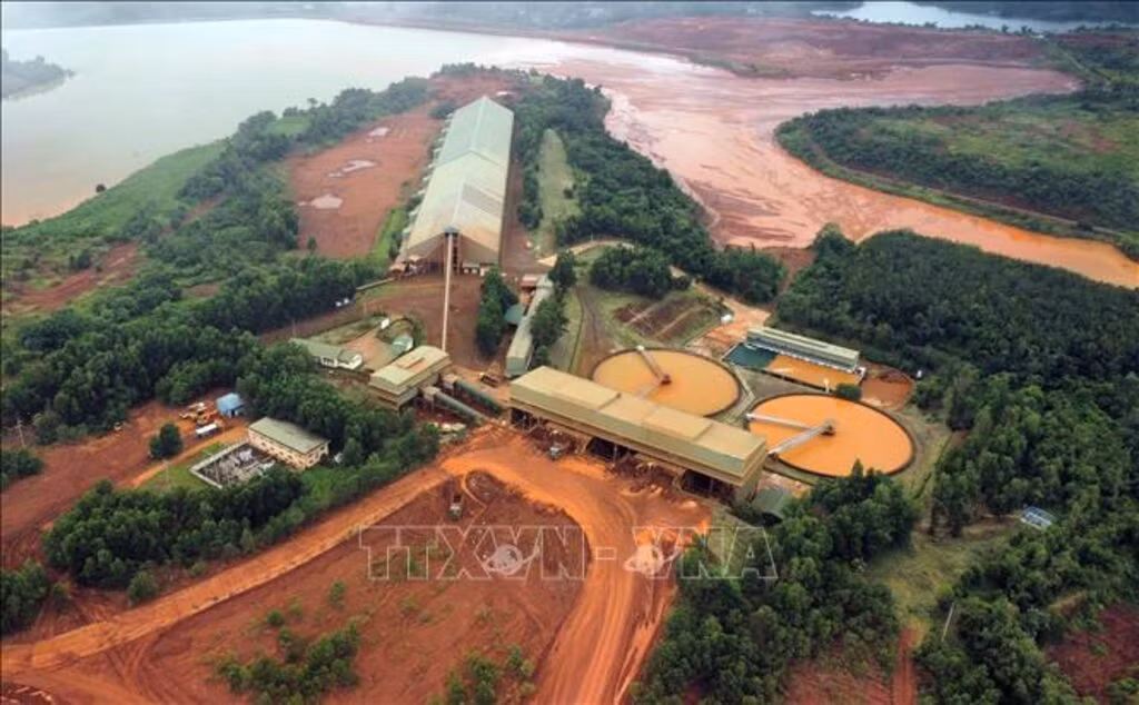 Khu vực tuyển, rửa quặng bô xít của Nhà máy Alumin Nhân Cơ. Ảnh: Hưng Thịnh-TTXVN