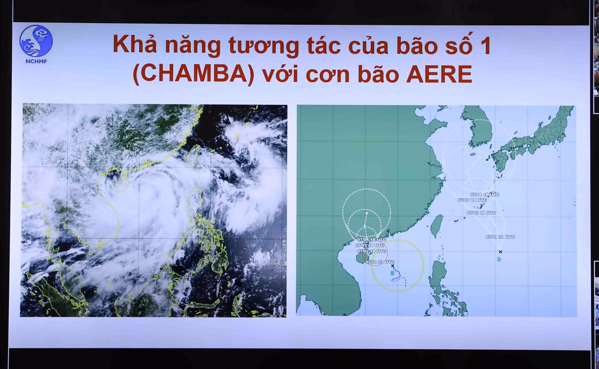 Sơ đồ đường đi của bão số 1 (tên quốc tế Chaba). Ảnh: Vũ Sinh - TTXVN