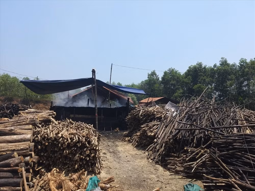 Sập lò đốt củi than tại Gia Lai, bốn người bị thương