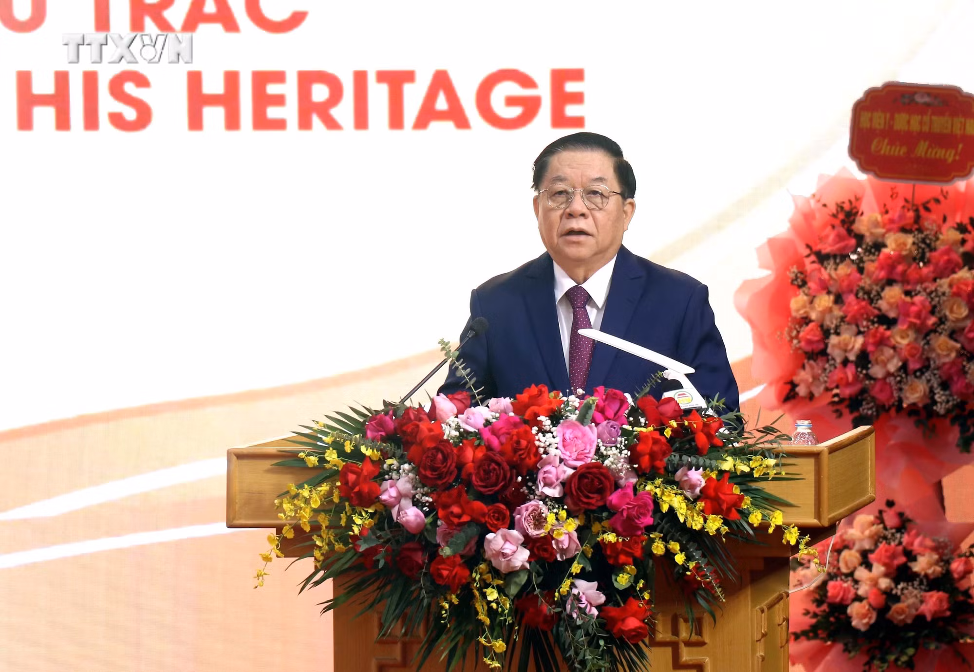Đồng chí Nguyễn Trọng Nghĩa, Ủy viên Bộ Chính trị, Bí thư Trung ương Đảng, Trưởng Ban Tuyên giáo Trung ương phát biểu tại hội thảo. Ảnh: Đinh Văn Nhiều - TTXVN