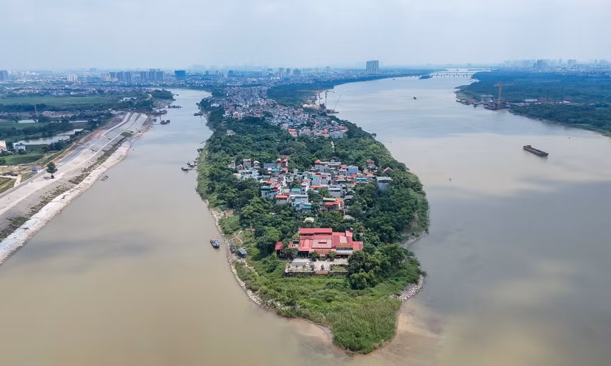 Hiện trạng làng, xóm ven sông Hồng trước khi Hà Nội tái thiết