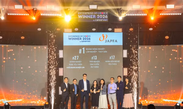 Japfa Việt Nam được vinh danh Top 1 Doanh nghiệp được yêu thích ngành Nông nghiệp - Lâm nghiệp - Thủy sản