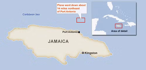 Một máy bay Mỹ rơi tại Jamaica ảnh 1