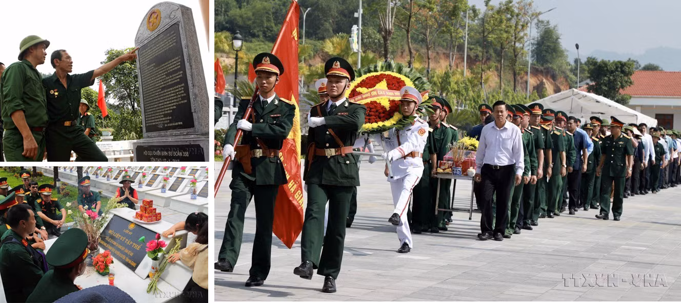 Các cựu binh, thân nhân liệt sĩ đến tri ân, tưởng nhớ các liệt sĩ đã hy sinh trong cuộc chiến đấu bảo vệ biên giới phía Bắc.
