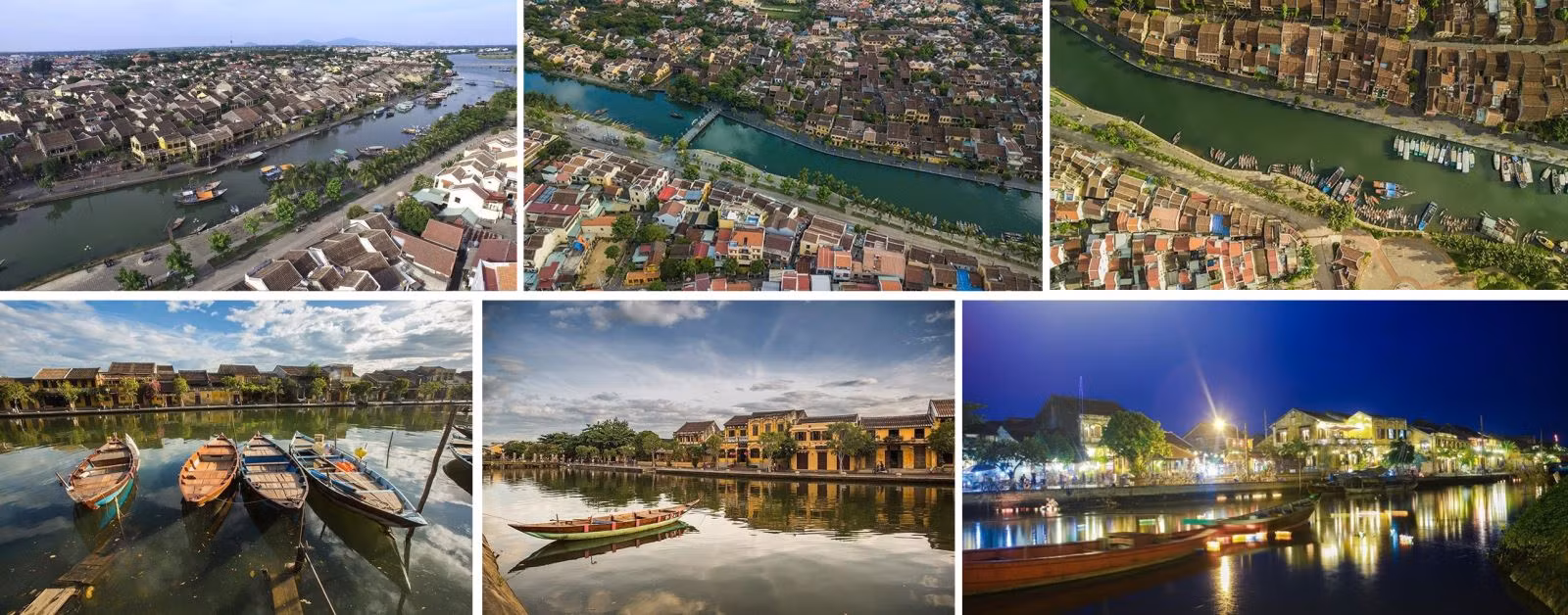 Thành phố Hội An nằm bên bờ sông Hoài thơ mộng.
