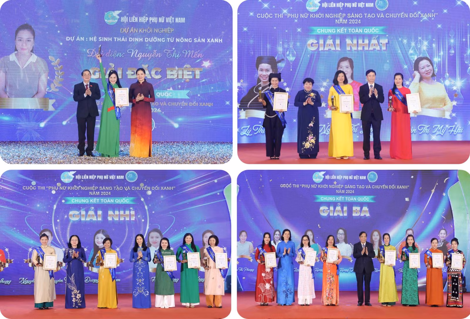 Hội Liên hiệp Phụ nữ Việt Nam tổ chức Lễ trao Giải thưởng Phụ nữ Việt Nam và Chung kết toàn quốc cuộc thi “Phụ nữ khởi nghiệp sáng tạo và chuyển đổi xanh” năm 2024.