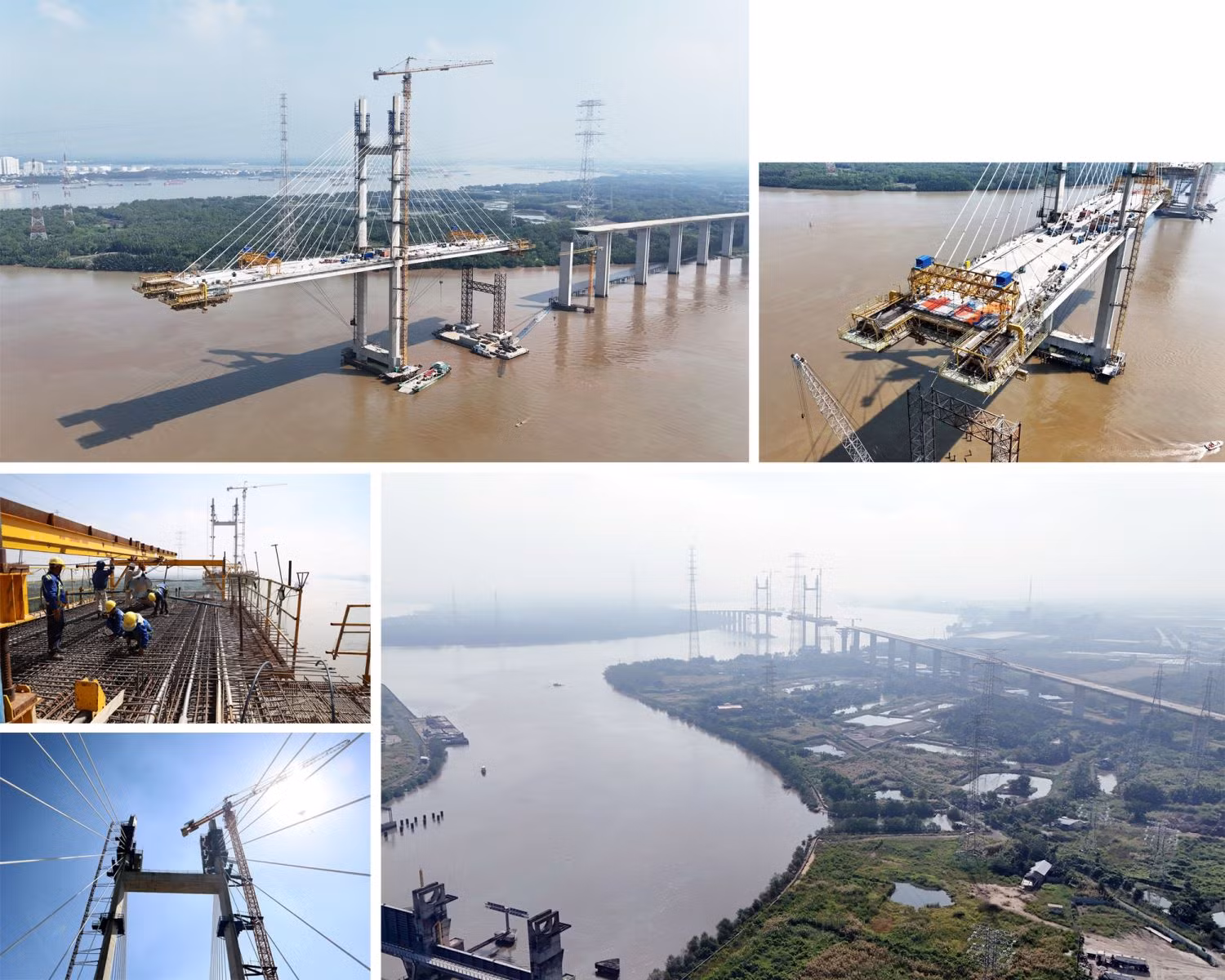Cầu Bình Khánh bắc qua sông Soài Rạp, nối huyện Cần Giờ với huyện Nhà Bè, là cây cầu lớn nhất trên cao tốc Bến Lức - Long Thành với tổng vốn đầu tư hơn 2.800 tỷ đồng.