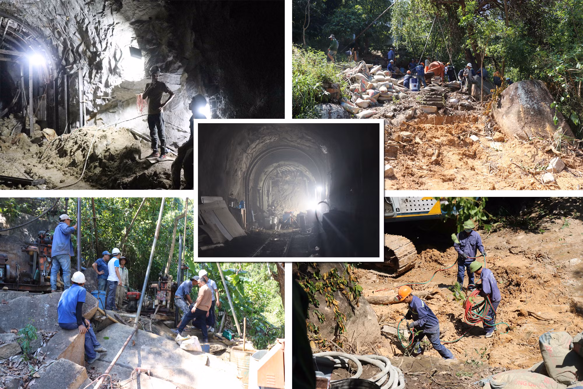 Sự cố sạt lở tại hầm Bãi Gió (đoạn qua Đèo Cả nối tỉnh Khánh Hòa và Phú Yên) gây ách tắc tuyến đường sắt Bắc - Nam.