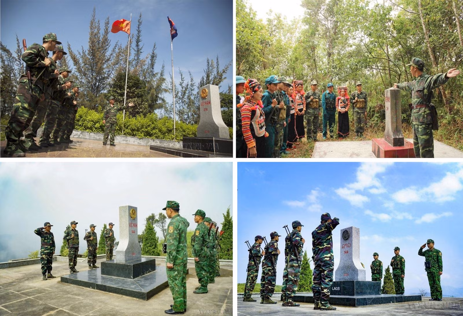 Bộ đội biên phòng phối hợp chặt chẽ với cấp ủy, chính quyền, lực lượng bảo vệ biên giới bảo vệ đường biên, cột mốc chủ quyền của Tổ quốc.