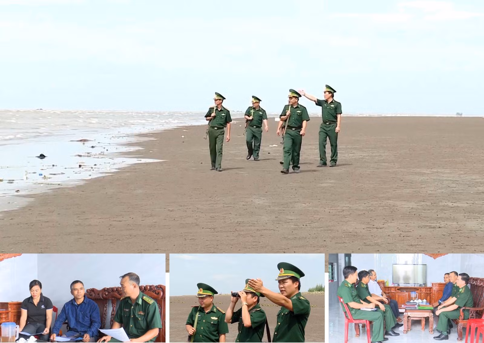 Các đơn vị thuộc Bộ đội Biên phòng tỉnh Ninh Bình phối hợp với Chi cục Thủy sản, Sở Nông nghiệp và Phát triển nông thôn tỉnh tuyên truyền về IUU cho ngư dân khu vực biên giới biển.