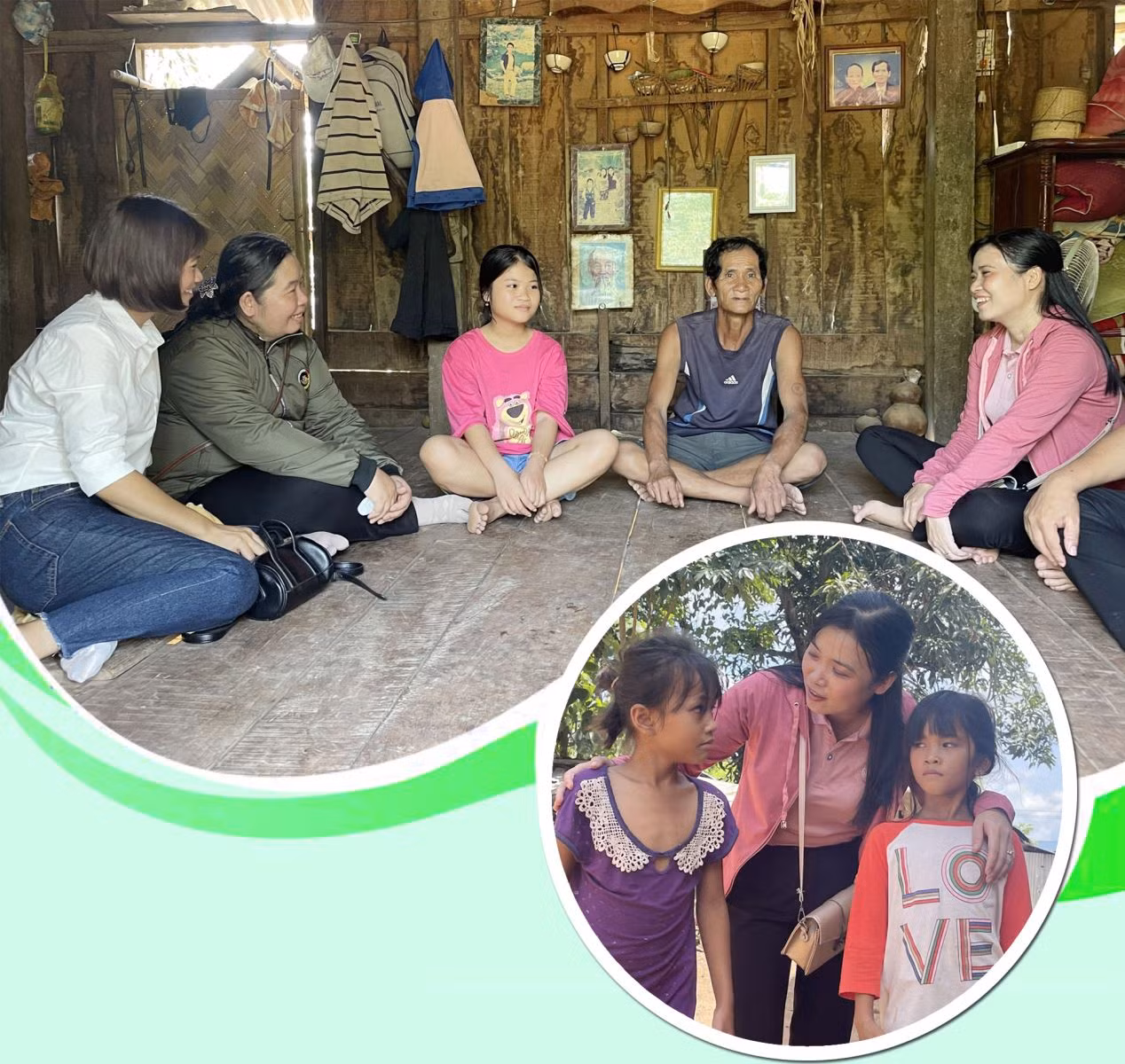 Giáo viên Trường THCS Thuận (Hướng Hóa, Quảng Trị) đến từng nhà vận động học sinh đến trường.