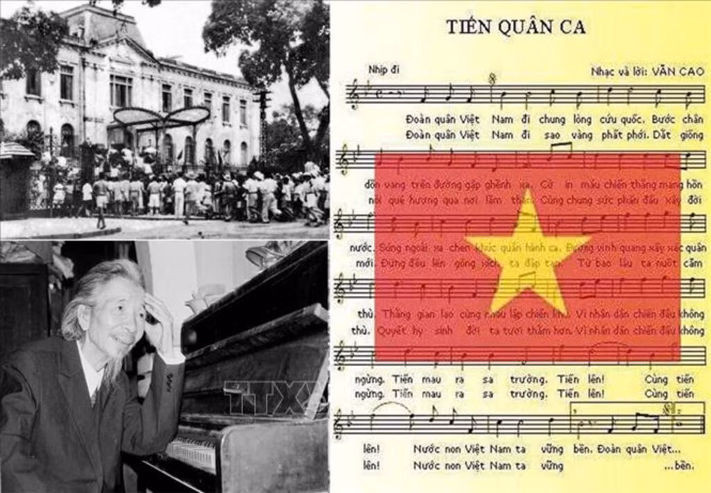Nhạc sỹ Văn Cao và bài hát "Tiến quân ca".