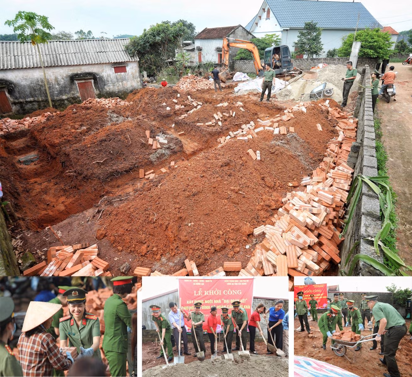 Công an tỉnh Bắc Giang chung tay xóa nhà tạm, nhà dột nát.