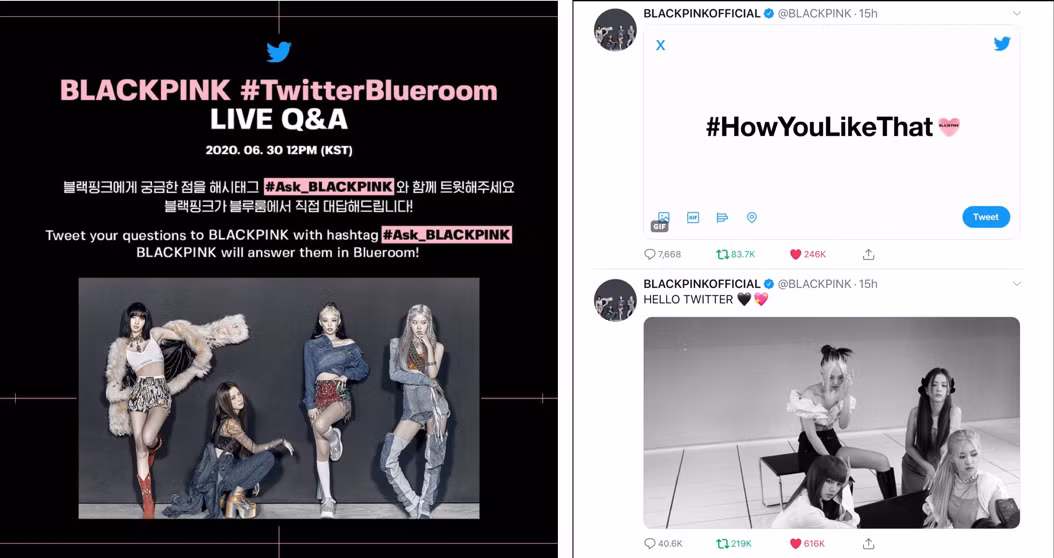Bữa tiệc trở về của Ban nhạc K-Pop #BLACKPINK sẽ có trên #TwitterBlueroom vào ngày 30/6 ảnh 1