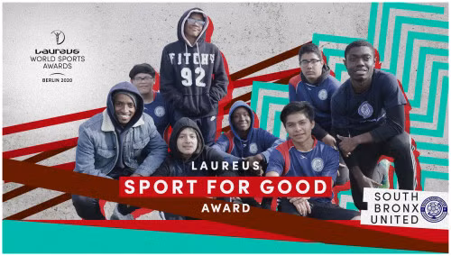 South Bronx United giành được Giải thưởng Laureus Sport for Good năm 2020.