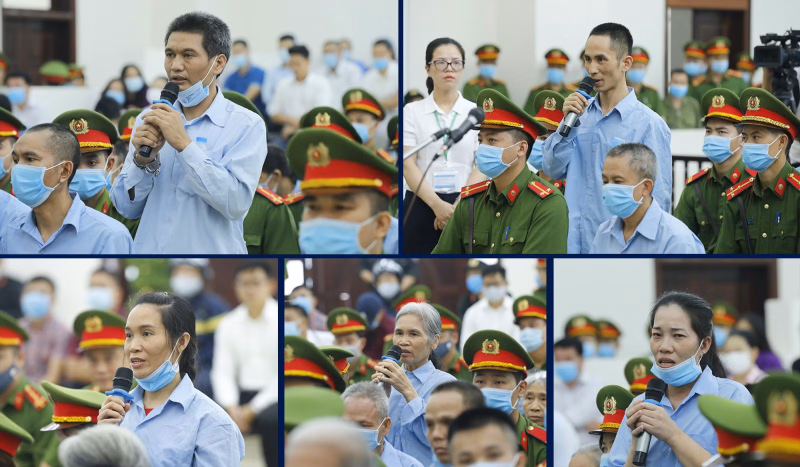 Các bị cáo nói lời sau cùng tại phiên tòa xét xử sơ thẩm vụ án “Giết người” và “Chống người thi hành công vụ” xảy ra tại thôn Hoành (xã Đồng Tâm, huyện Mỹ Đức, Hà Nội).
