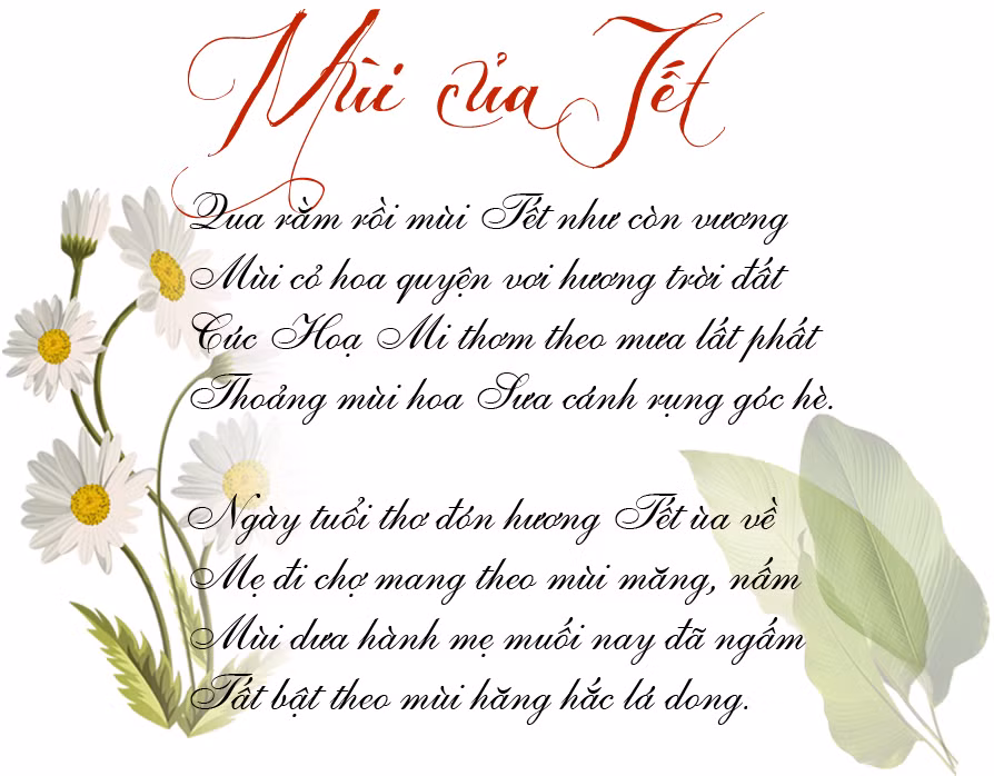 Bài thơ “Mùi của Tết” ảnh 1