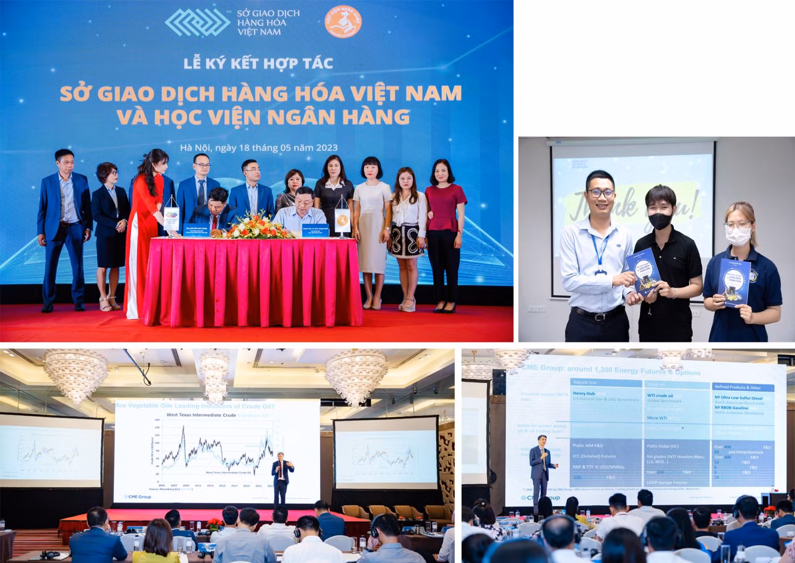 Hình ảnh các khoá đào tạo, lễ ký kết hợp tác với Học viện Ngân hàng