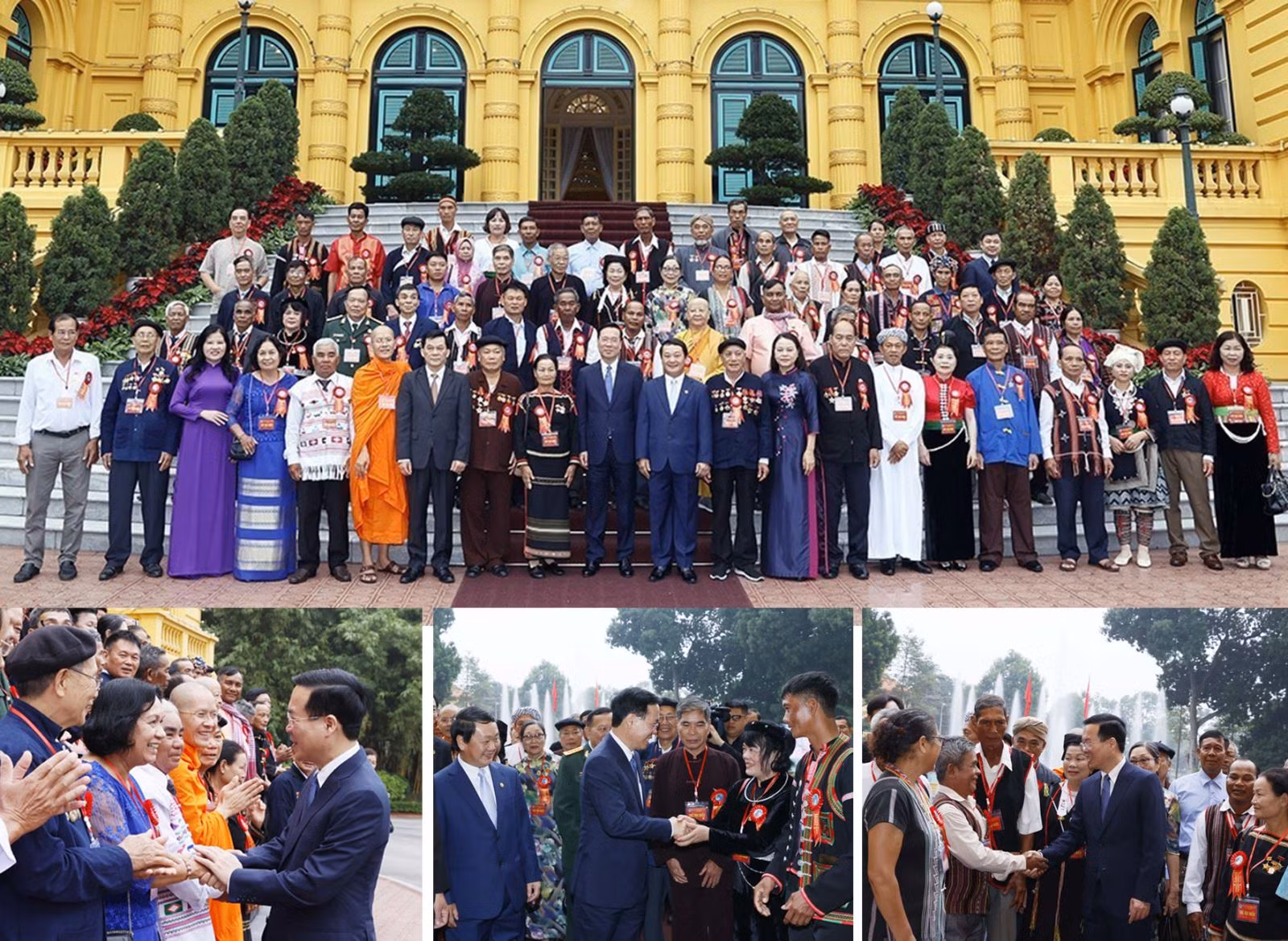 Chủ tịch nước Võ Văn Thưởng gặp mặt Đoàn đại biểu người có uy tín trong đồng bào dân tộc thiểu số toàn quốc.