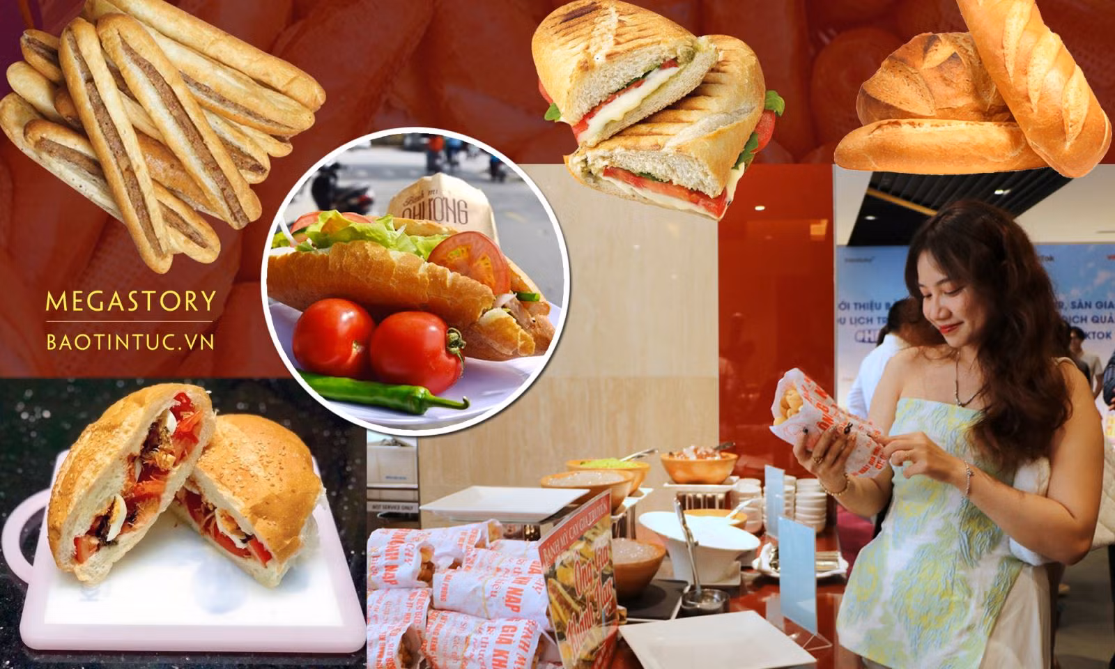 Bánh mì Việt Nam có rất nhiều loại, bên trong bánh còn được kẹp với pa tê, xúc xích, giò lụa, xíu mại, thịt lợn quay, lạp xưởng, thịt gà xé, chả cá, thịt nguội, bơ Pháp,...