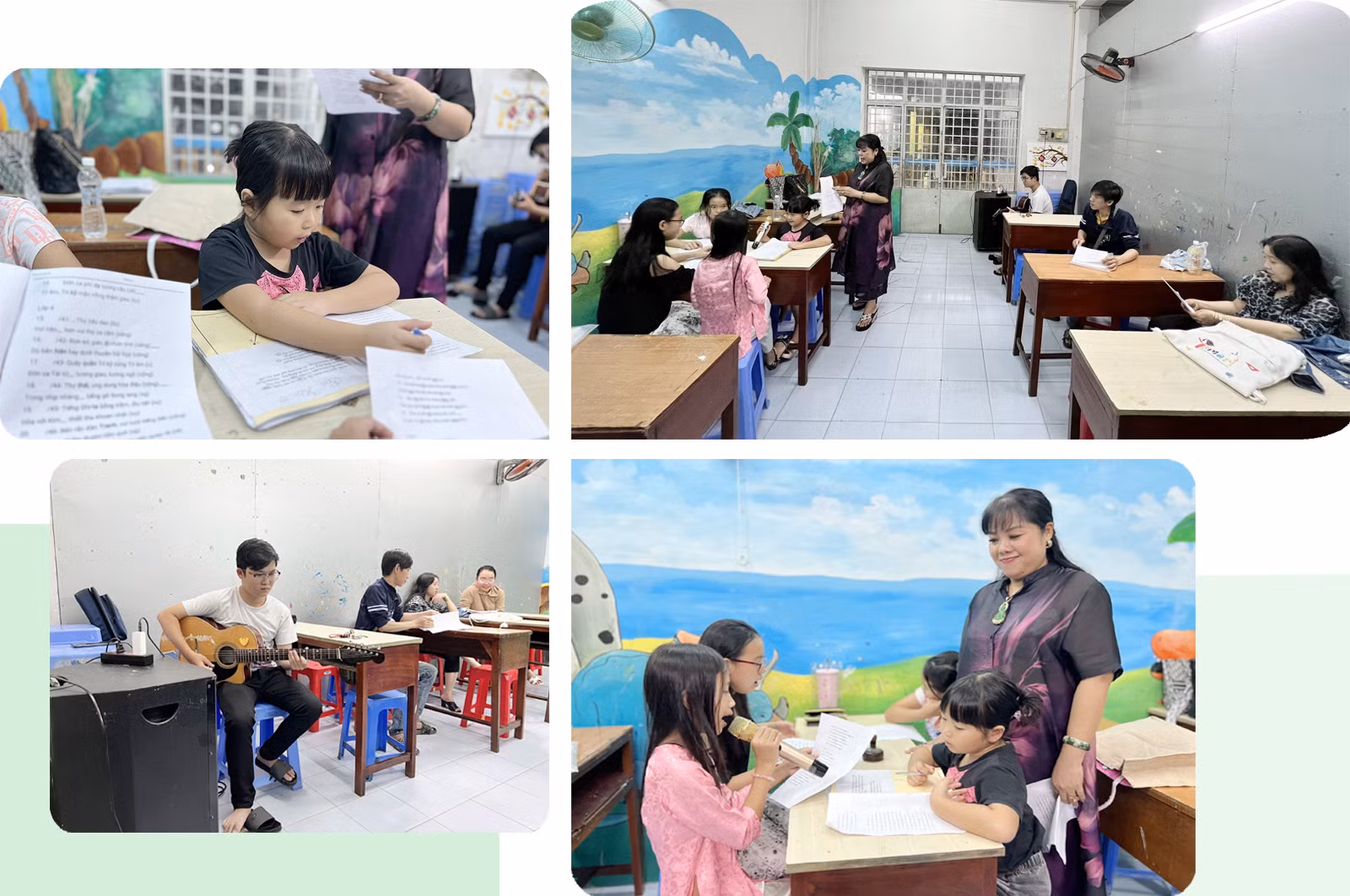 Một lớp học miễn phí đờn ca tài tử tại Nhà văn hóa thiếu nhi quận Ninh Kiều (Cần Thơ).