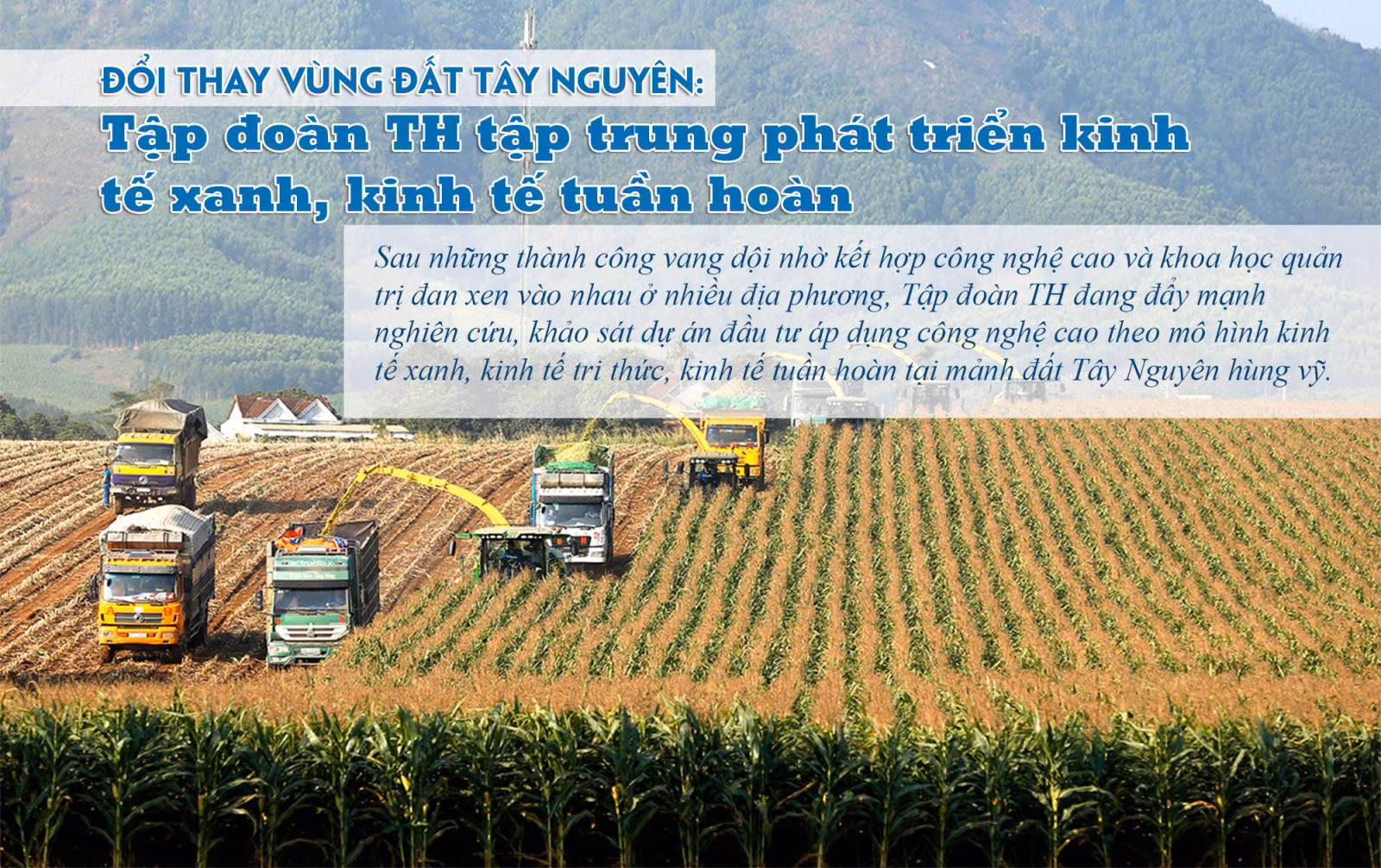 Đổi thay vùng đất Tây Nguyên: Tập đoàn TH tập trung phát triển kinh tế xanh, kinh tế tuần hoàn