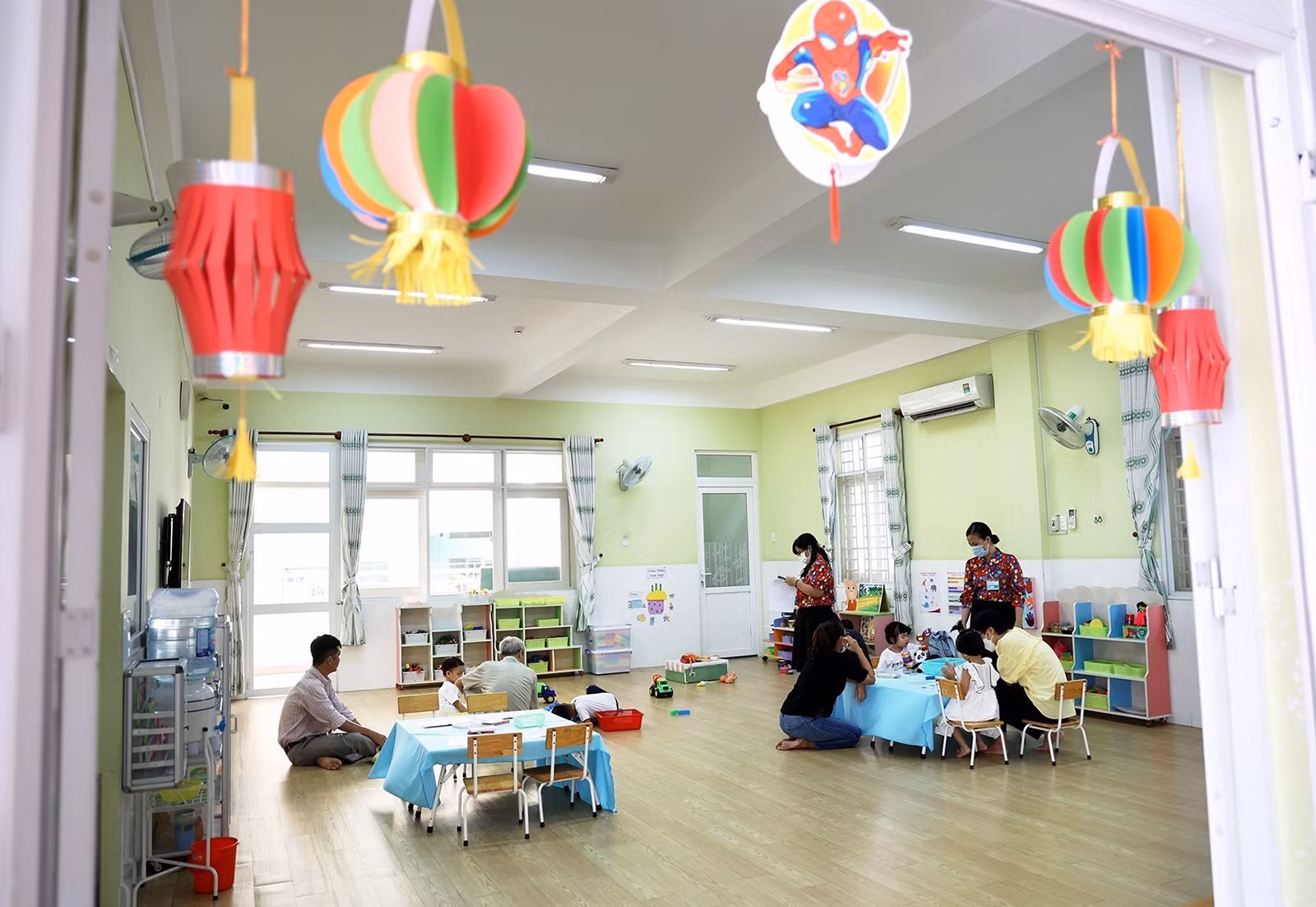 Phòng học khang trang, sạch đẹp cho trẻ mầm non Trường Sơn Ca 14, quận Phú Nhuận