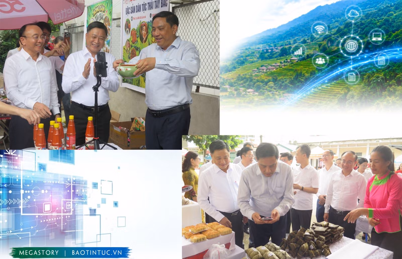 Lãnh đạo tỉnh Lào Cai tham quan, trải nghiệm phiên chợ số.