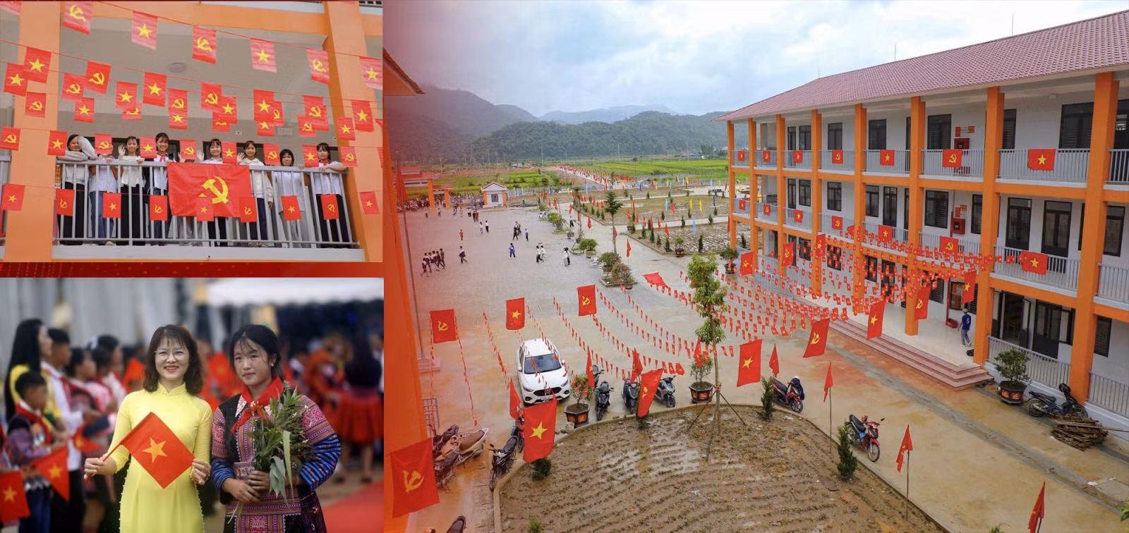 Những ngôi trường phổ thông nội trú liên cấp mới được xây dựng, hoàn thành và kịp thời đưa vào sử dụng trong năm học mới 2026 - 2027 tại các xã biên giới, địa bàn có đông đồng bào dân tộc thiểu số, góp phần đáp ứng nhu cầu học tập của học sinh.