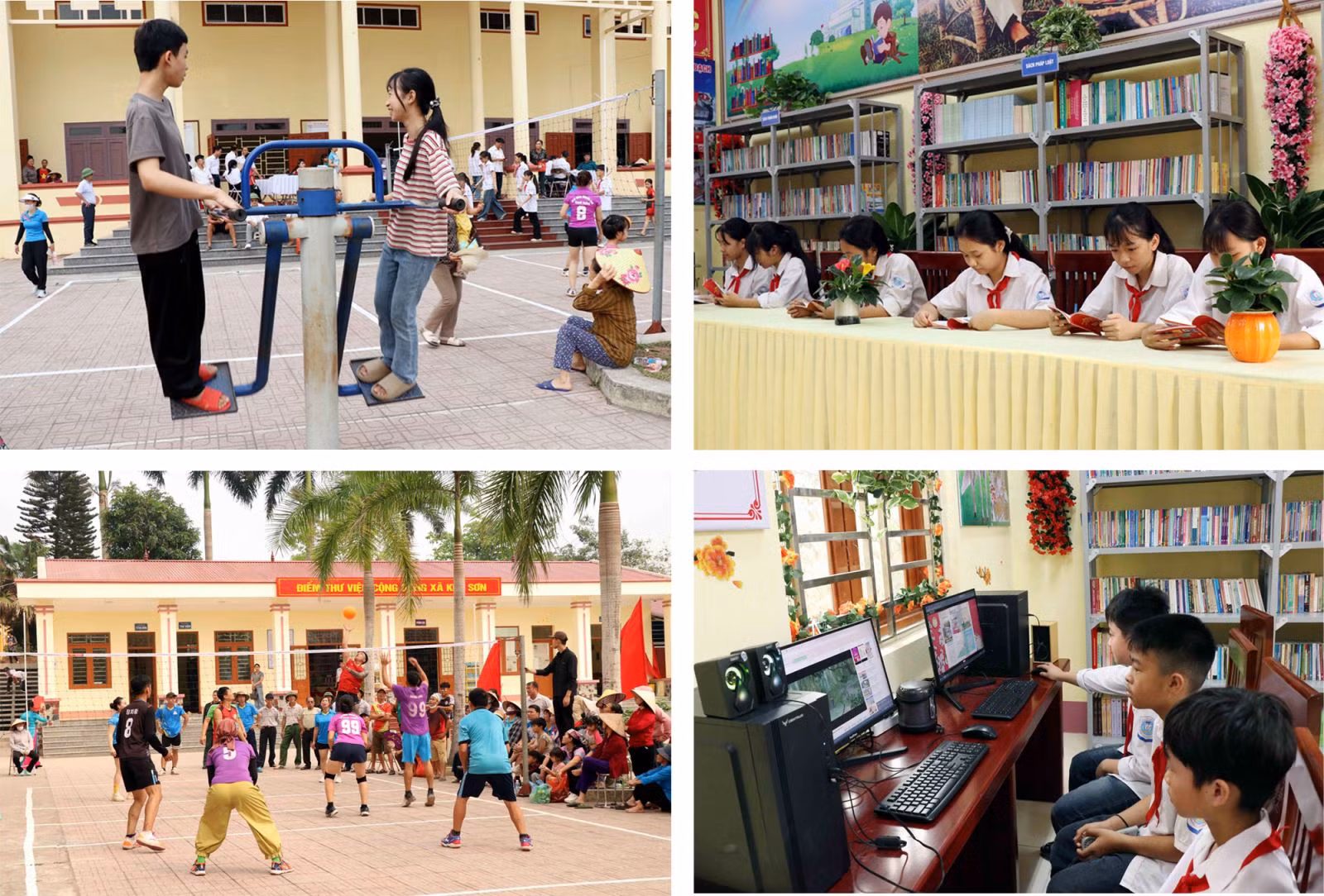 Trụ sở dôi dư tại các xã, phường của tỉnh Thái Nguyên được tận dụng làm nơi học tập, sinh hoạt văn hóa, thể thao cho người dân địa phương.