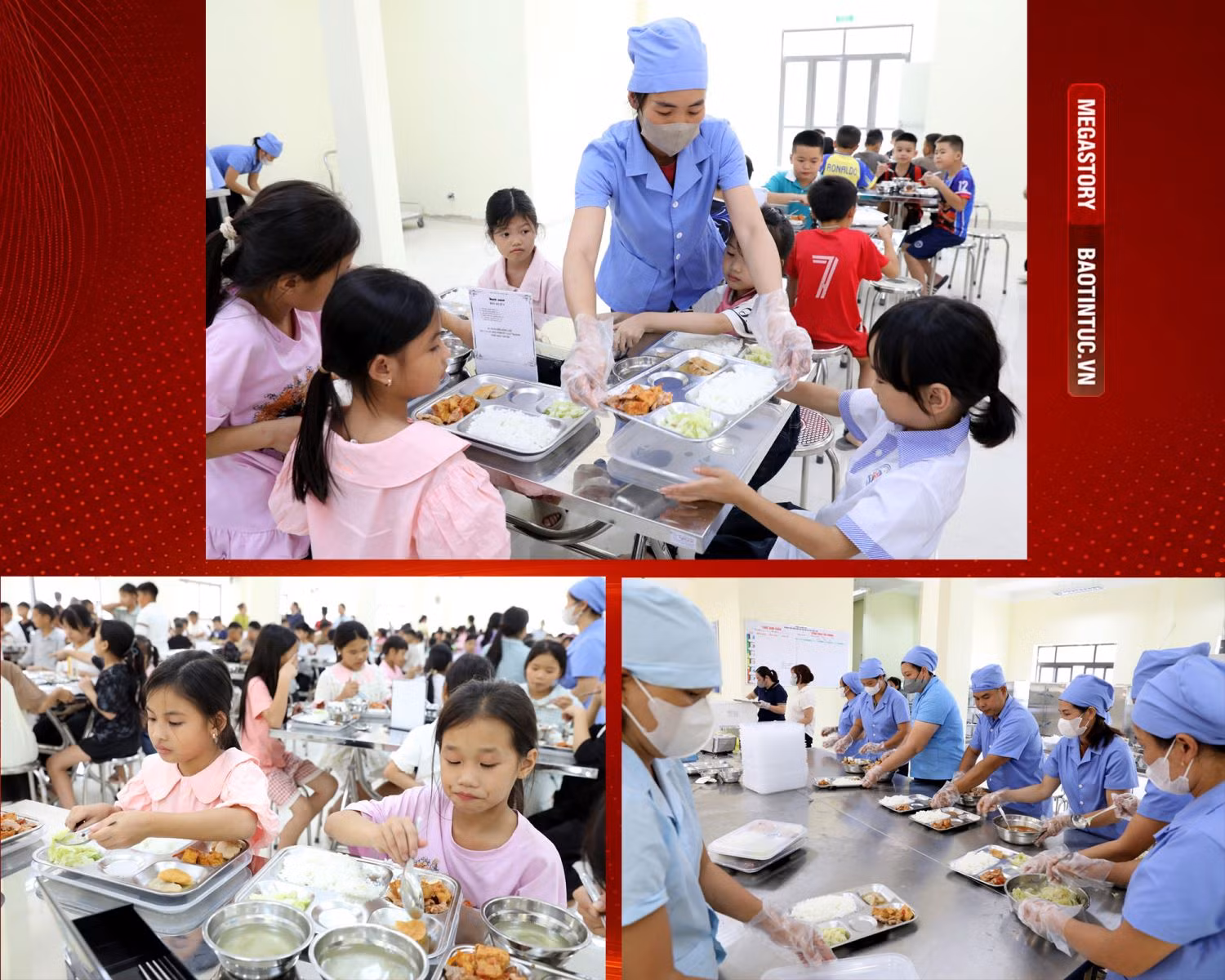 Học sinh Trường Phổ thông nội trú liên cấp Tiểu học và Trung học cơ sở Mẫu Sơn (xã Mẫu Sơn, tỉnh Lạng Sơn) ăn trưa tại trường ngày 4/9/2026.