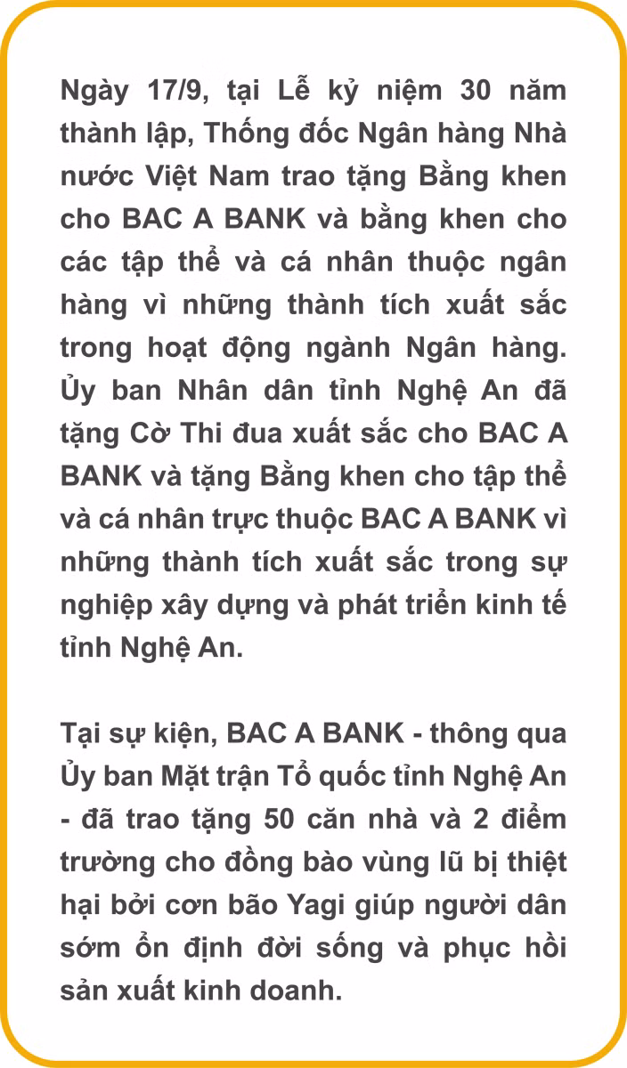 BAC A BANK: Hành trình 30 năm sử dụng đồng tiền văn minh vì sự phát triển của đất nước ảnh 19