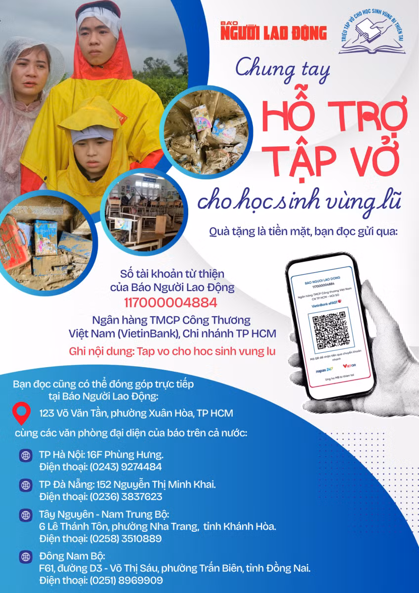 Phát động chương trình 'Triệu tập vở cho học sinh vùng bị thiên tai' ảnh 15