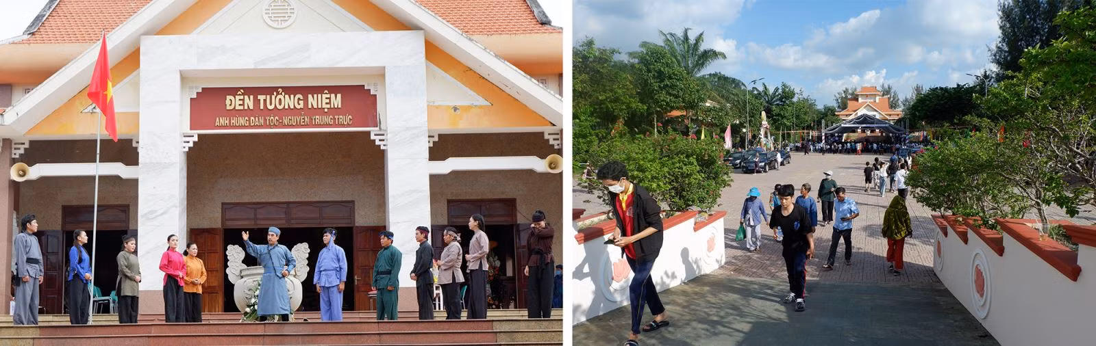 Người dân thăm viếng Khu di tích Vàm Nhựt Tảo, nơi ghi dấu chiến công của Anh hùng dân tộc Nguyễn Trung Trực đốt cháy tàu Esperance của Pháp.