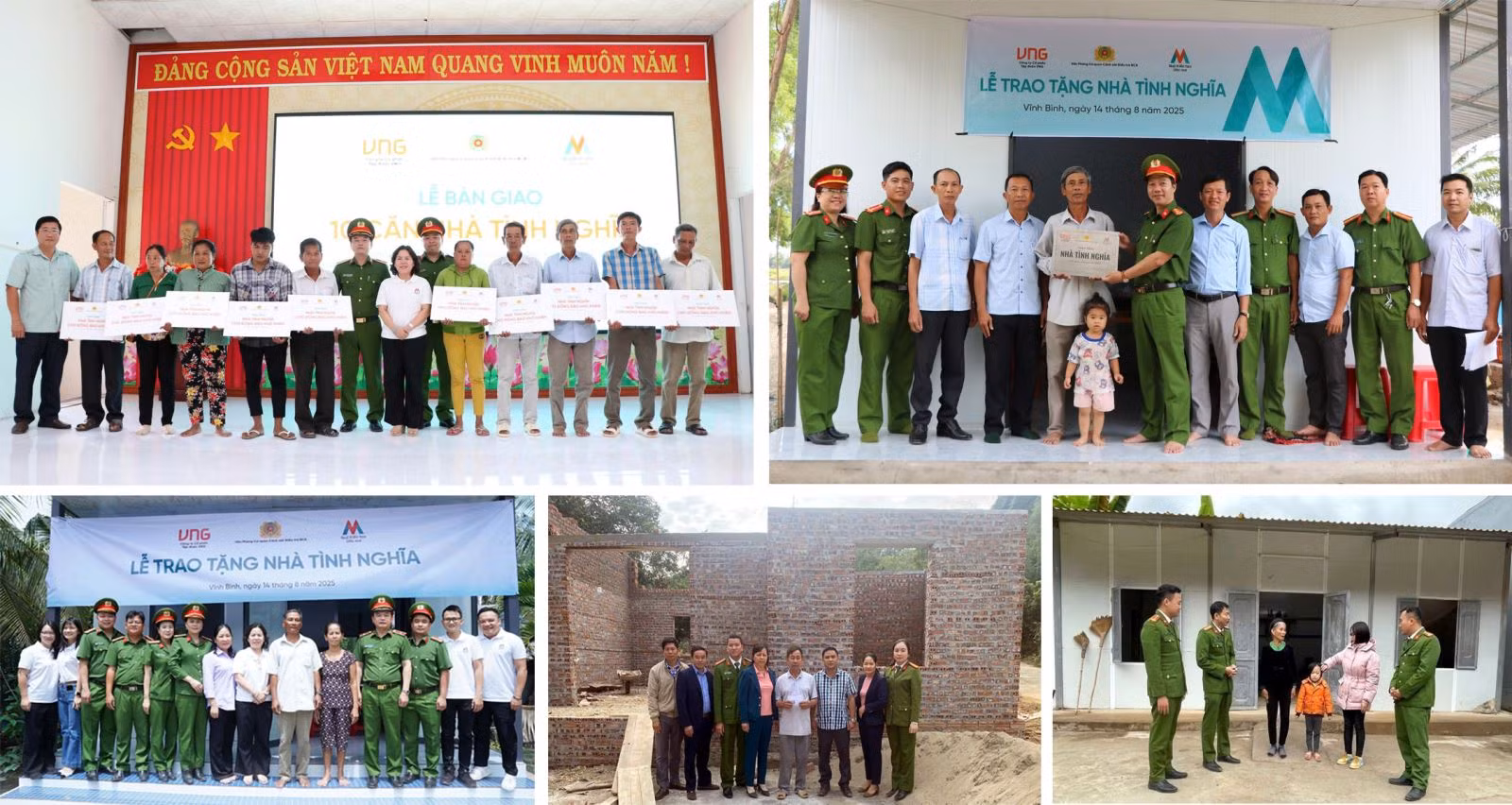 Văn phòng Cơ quan Cảnh sát điều tra Công an tỉnh An Giang bàn giao Nhà tình nghĩa cho hộ dân xã Vĩnh Bình.