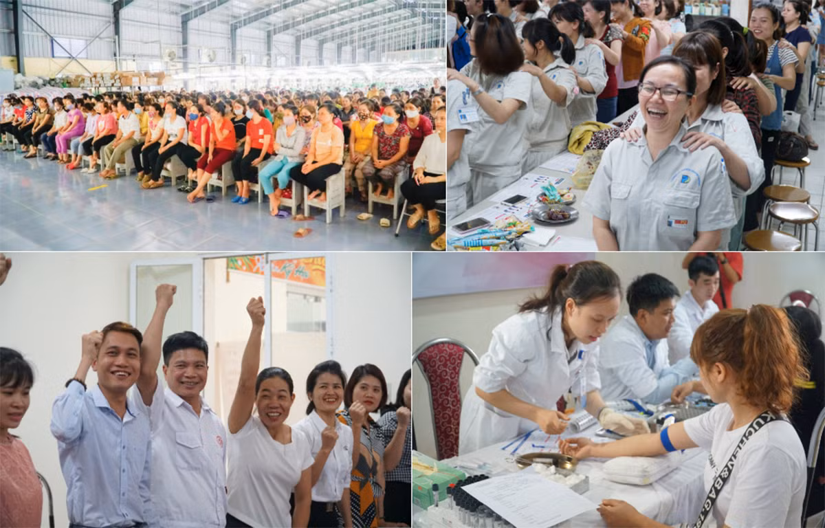 Hình ảnh tại Dự án "Vì mẹ và bé – Vì tầm vóc Việt" do Quỹ Vì Tầm Vóc Việt triển khai từ năm 2017, nhằm nâng cao kiến thức và kỹ năng chăm sóc sức khỏe sinh sản – tình dục, sức khỏe tinh thần và dinh dưỡng của phụ nữ trong độ tuổi sinh sản.