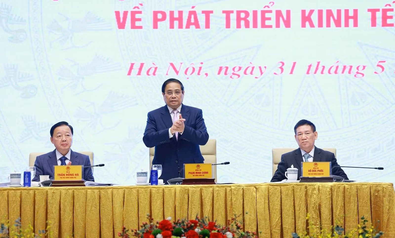 Sáng 31/5/2025, tại Hà Nội, Thủ tướng Chính phủ Phạm Minh Chính toạ đàm với doanh nghiệp để thực hiện hiệu quả Nghị quyết 68-NQTW của Bộ Chính trị về phát triển kinh tế tư nhân.