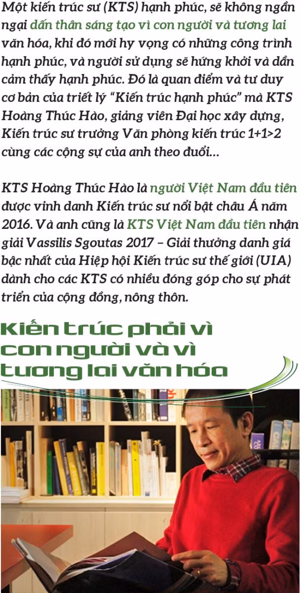 Kiến trúc sư Hoàng Thúc Hào: Dấn thân vì kiến trúc hạnh phúc ảnh 1