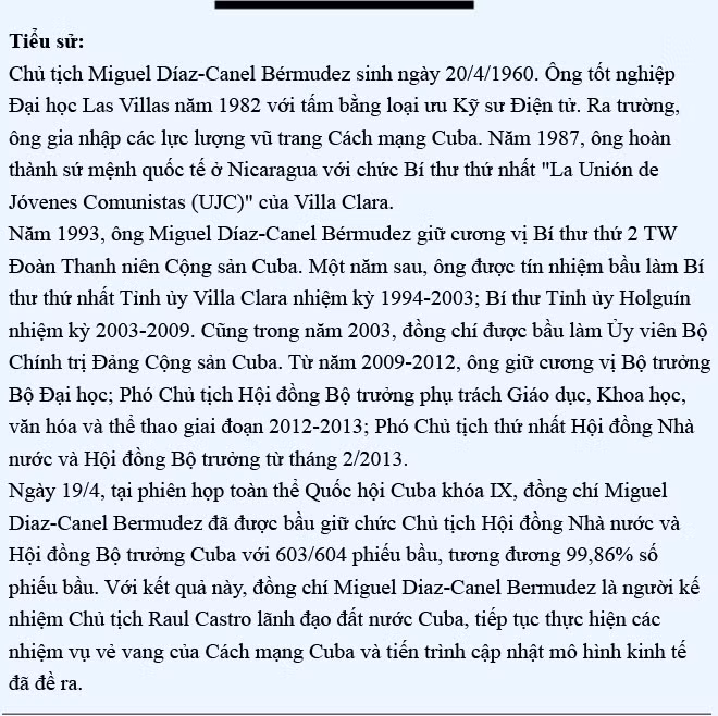 Miguel Díaz-Canel Bérmudez: ‘Thuyền trưởng mới’ của ‘Đảo quốc Tự do’ anh hùng ảnh 23