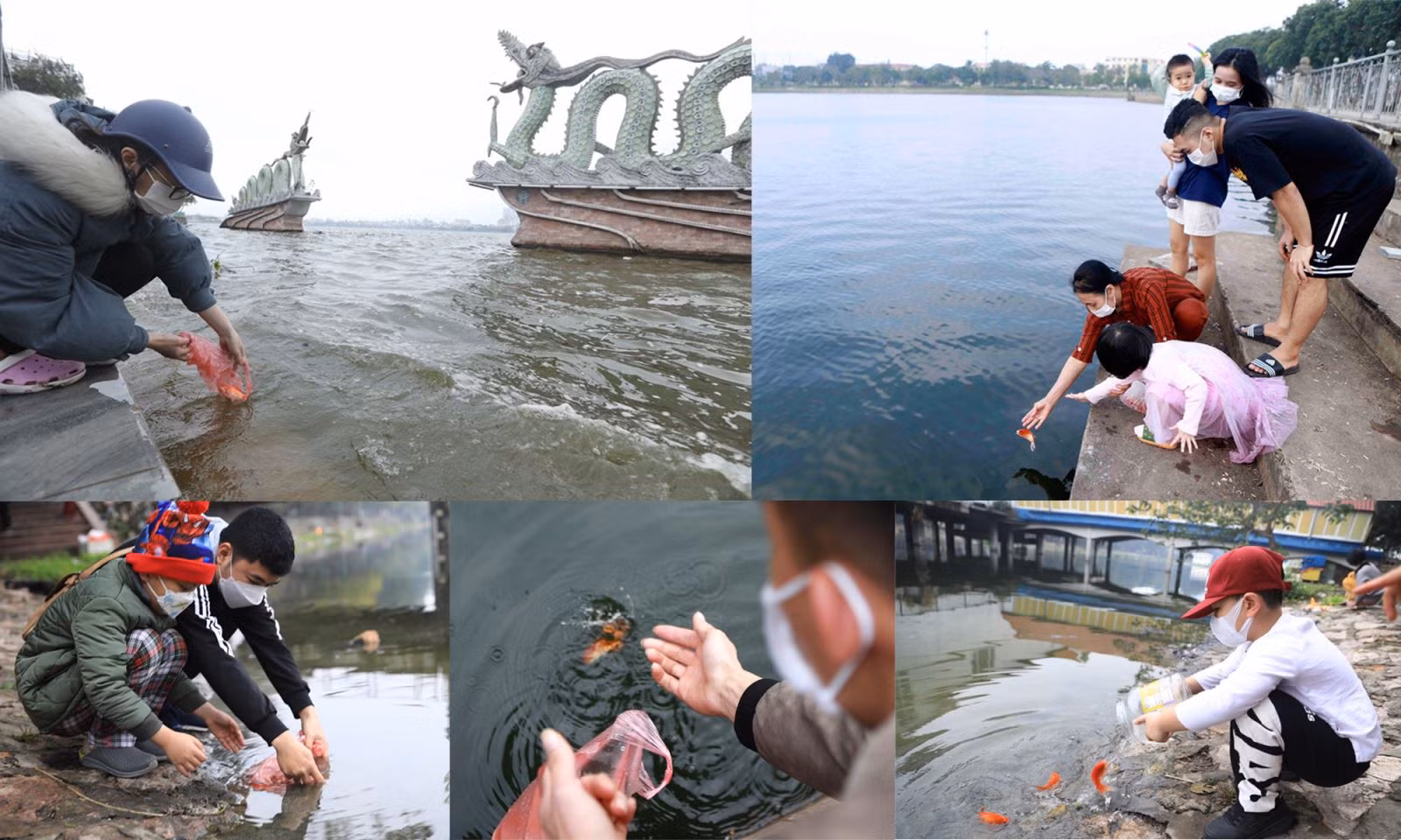 Người dân thả cá chép trong ngày 23 tháng Chạp âm lịch. Việc chuẩn bị cá chép mang ý nghĩa chuẩn bị phương tiện để ông Công, ông Táo cưỡi về chầu trời, đồng thời còn có ngụ ý "cá vượt vũ môn" hay "cá chép hóa rồng", biểu tượng cho sự thăng hoa, tinh thần vượt khó, sự kiên trì và bền bỉ để tới thành công.