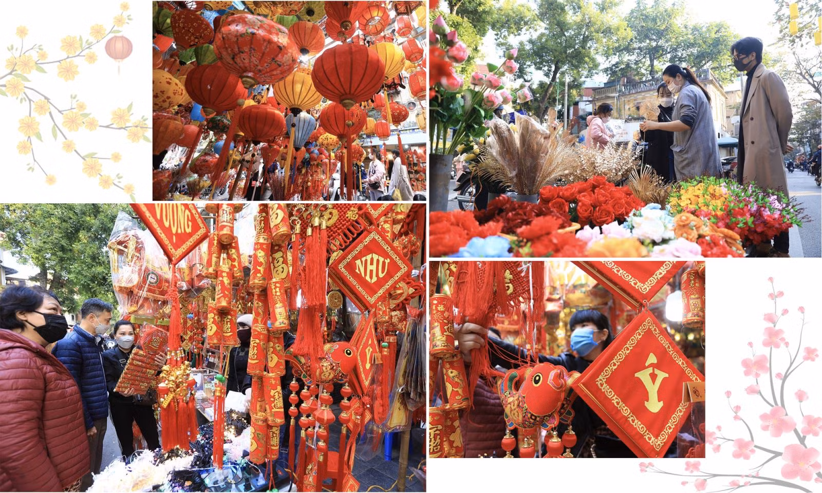Rực rỡ đồ trang trí phục vụ người dân Thủ đô đón Tết Nhâm Dần.