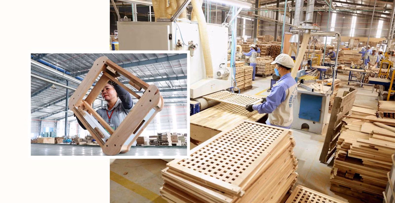 Sản xuất đồ gỗ xuất khẩu sang thị trường Mỹ và EU.