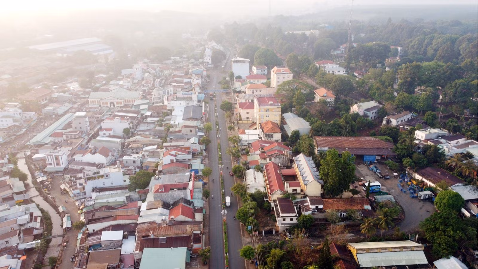 Một góc thị trấn Lộc Ninh ngày nay.