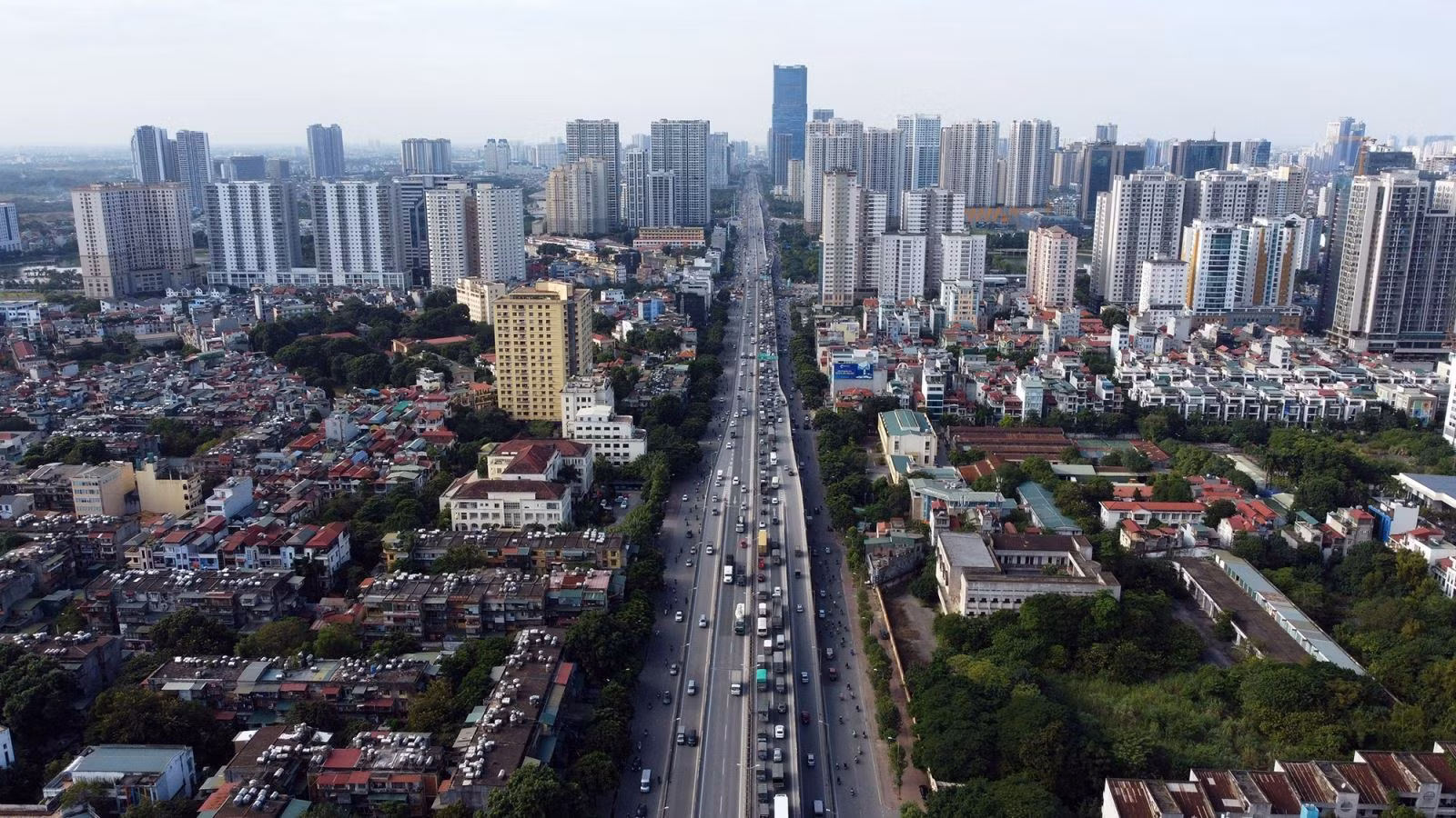 Tuyến đường Vành đai 3 đoạn phố Khuất Duy Tiến (quận Thanh Xuân).