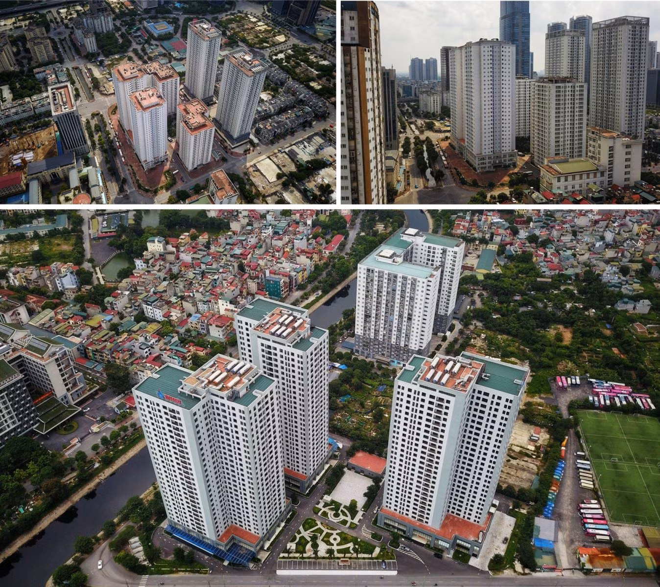 Các khu nhà ở tái định cư.
