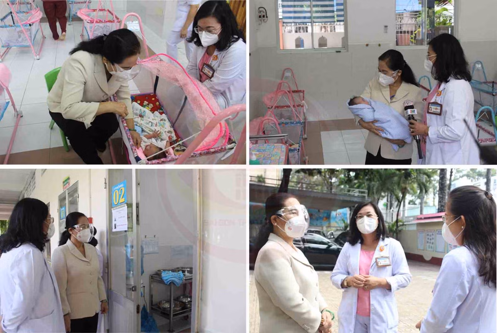Phó Bí thư Thành ủy, Chủ tịch Hội đồng Nhân dân Thành phố Hồ Chí Minh Nguyễn Thị Lệ thăm hỏi các bé và tình nguyện viên chăm sóc bé tại Trung tâm H.O.P.E.