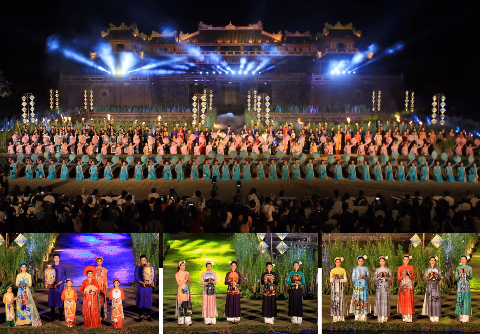 Lễ hội Áo dài với chủ đề “Áo dài trên con đường di sản”, tại cổng Ngọ Môn, Đại Nội Huế.